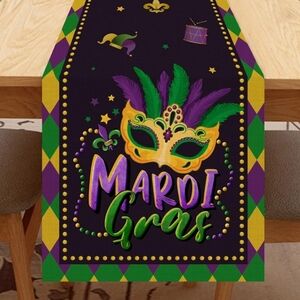 NEW! Mardi Gras Table Runner 13x72